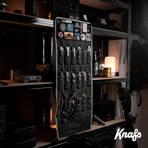 Knafs - Burrito Grande Knife Storage Roll - Large Hanging Expandable Bag with Straps - color: Black