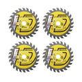 HIGHDRIL TCT Wood Blade 3" 75mm x Arbor 3/8" 10mm - 4pcs Angle Grinder Cutting Disc for Cutting Wood Plywood Chipboard Multilayer Panels - size: TCT Wood Blade