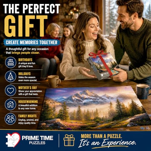 Adult Jigsaw Puzzle Foggy Mountain 1000 Piece - color: Misty Morning