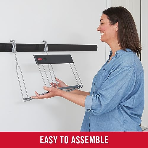 Rubbermaid Garage FastTrack Recycled Cardboard Holder, Wall Mounted Recycling System, Holds up to 20 pounds, Satin Nickel, for Home/Garage - style: Cardboard Holder