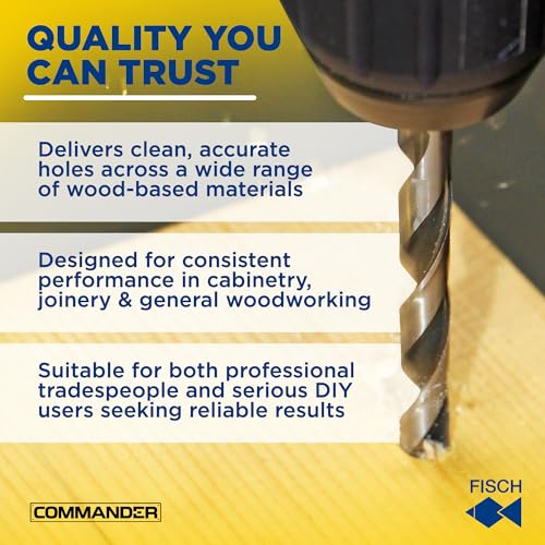 Premium Brad Point Drill Bit - High-Accuracy Woodworking Size: 11mm x 142mm - size: 11 mm x 142 mm (Pack of 1)