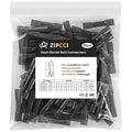 14-12 AWG Butt Connectors Heat Shrink - 50Pcs Black Electrical Wire Connector Insulated Waterproof Boat Automotive Wire Splice Crimp Wiring Terminals - size: AWG 14-12