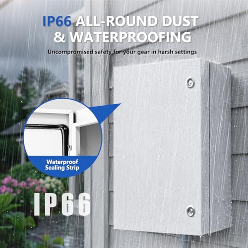Outdoor Electrical Box 28x20x10 NEMA 4X IP66 Waterproof Box - size: 28 x 20 x 10''