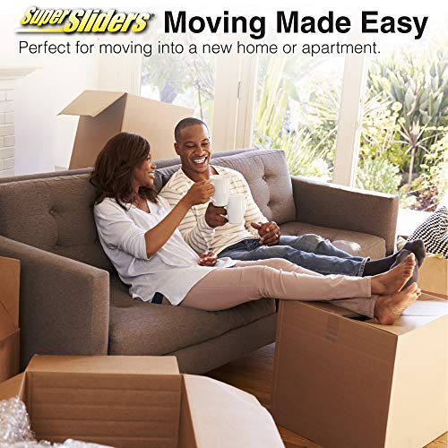 Super Sliders Moving Kit Combo Pack, Reusable Furniture Movers and Felt Pads for Hardwood, Beige (36 Pack)