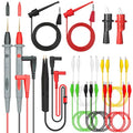 Electrical Multimeter Test Leads Set with Alligator Clips Crocodile Alligator Clips Electrical Test Hook Test Probes Lead Professional Kit for Electric Circuit Connection, DIY School Experiments - color: Test Kit-4