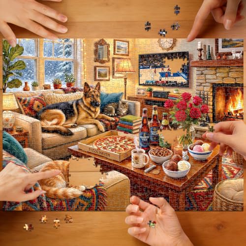 Cozy Living Room Puzzles for Adults 1000 Pieces - color: Cozy Retreat