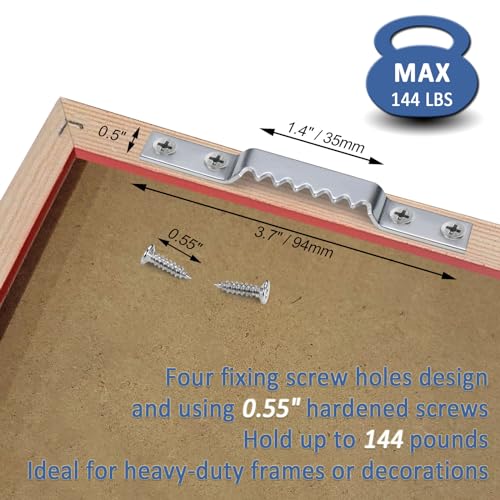 Sawtooth Picture Hangers Heavy Duty - Supports 144 lbs, 15 Pack Large Sawtooth Hangers with Screws, for Hanging Heavy Photos Frame Paintings Decorations - size: Large Heavy Sawtooth - 15 Pack