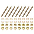 PATIKIL 5/16" x 3" Color Zinc Fully All Thread Rod, 8 Pcs Carbon Steel Long Threaded Screw Stud Bolts for Furniture Garden Mounting Assembly Fastening - size: 5/16" x 3"