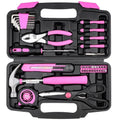 DOWELL Tool Set, 40 Pcs Tool Kit, Screwdriver Set With Storage Case, Pink - color: Pink