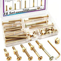 Taiss Crib Screws M6x40mm/ 50mm/60mm/70mm/80mm 16 Set Baby Bed Crib Screws Hardware Replacement Kit,Bed Frame Bolts,Baby Crib Parts Hex Socket Cap Screws and Barrel Nuts/Wrenches for Beds Furniture - color: Bronze