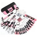 215-Piece Pink Home Tool Kit with Storage Bag for DIY