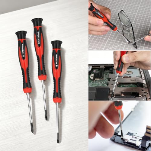 HAUTMEC 11-PCS Precision Screwdriver Set with Telescoping Magnetic Pickup Tool, Magnetic Small Screwdrivers with Phillips, Slotted,Torx Star,Cr-V Steel, Mini Screw Drivers for Eyeglass, Watch,Phone - color: Mini Screwdriver