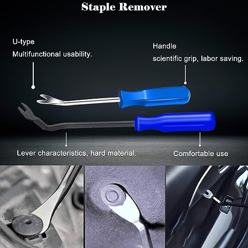 3Pcs Heavy Duty Upholstery and Construction Staple Remover with Tack Puller Tool, Nail Puller, Carpet Remover, for Removing All Kinds of Staples - style: 3 PCS