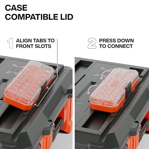 Klein Tools 54100MBX MODbox Rolling Tool Box, Heavy Duty Portable Tool Organizer with Side Mounting, 10-Inch Rubber Wheels, Removable Handle, Deep Stackable Set - size: Rolling