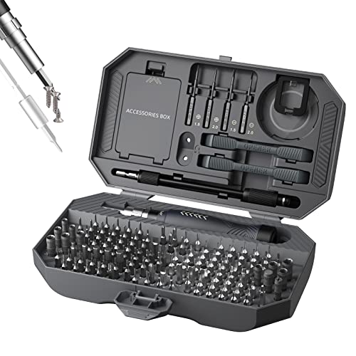 JAKEMY 164 in 1 Precision Screwdriver Set, Laptop Screwdriver Kit, Professional Computer Screwdriver Repair Tools with T5 T6 Torx Screwdriver Bit for MacBook, iPhone, PC, RC, PS5, Watch, Xbox, DIY - color: Fo164 Precision Screwdriver Set