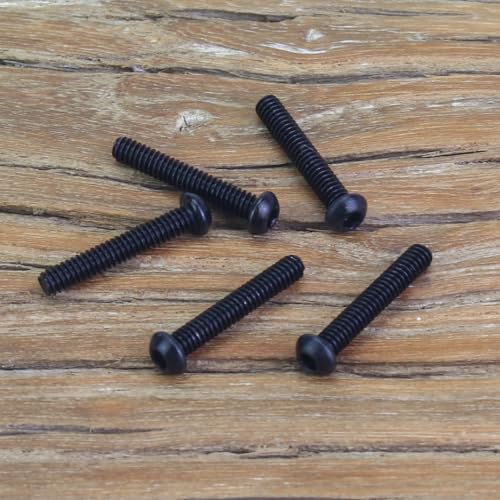 105 Pieces M2 x 12mm Button Head Socket Cap Screws, Thread Pitch 0.4mm, Sutemribor M2 Black Screws, 10.9 Grade Alloy Steel, Black Oxide Finish, Fully Threaded - size: M2 x 12mm, style: Button Head