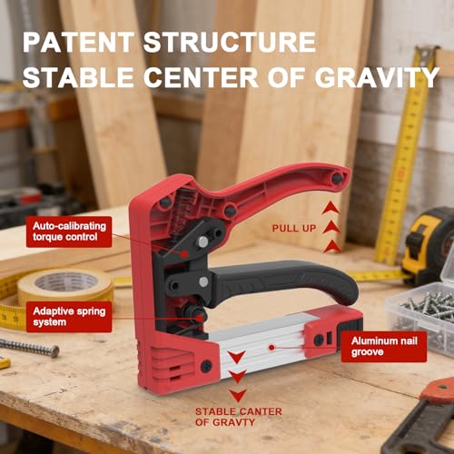 Light Duty Staple Gun,3 in 1 Manual Stapler Gun with Stapler Remover and 3000Pcs Staples for Light Wood, Fabric, Crafts, Furniture, Compatible with D/T-Type Staples for Home DIY Projects