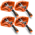 Housolution Right Angle Clamp, [4PACK] 90° Aluminum Alloy - Orange - color: Orange