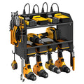 CCCEI Wall Mount Modular Tool Charging Organizer, Black, 1 Pack, 3 Tier. - color: Black
