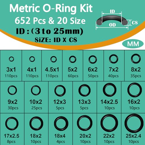 XBVV 32 Size 705 Pcs Plumbing Washers and O-Ring Kit 2-in-1 Rubber Gasket Assortment Kit for Faucet Spigot Garden Hose Pressure Washer Plumbing Repair
