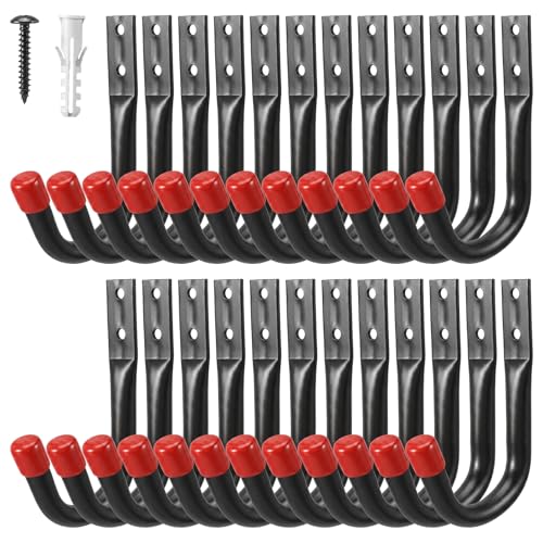 24 Pcs Heavy Duty Garage Hooks 3.5" Iron Utility Hook for Garage Wall Mount