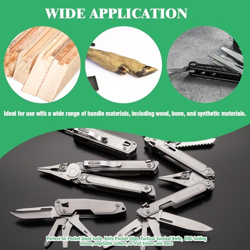 121 Pcs 304 Stainless Steel Pocket Blade Knife Handle Screws Assortment Set, M2, M2.5 Machine Screws, EDC Folding Hilt Fasteners, Knifemakers Rivets for DIY Repair