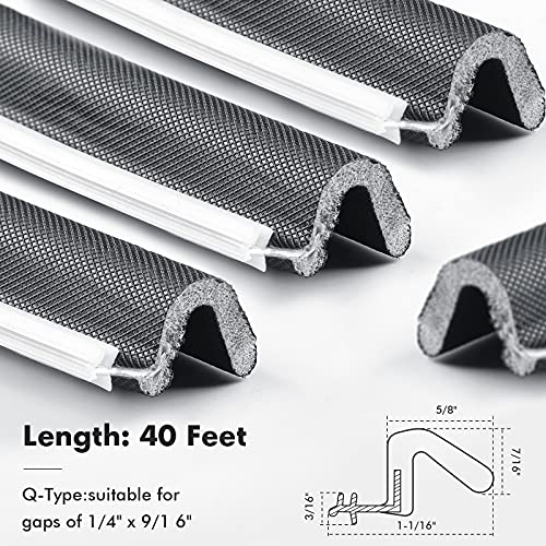 BBTO Weather Stripping Door Window Seal V-Shaped Foam Kerf, 40 Feet, Black - color: Black, size: 40 Feet