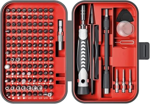 Precision Screwdriver Set, 130 in 1 Mini Screwdriver Set Tool, Red - color: Red, size: 130