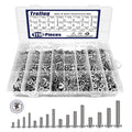 1110PCS Nuts and Bolts Assortment Kit, Stainless Steel Hardware Assortment Kit with Assorted Screws, Nuts, Bolts and Washers（#4-40#6-32#8-32#10-24）