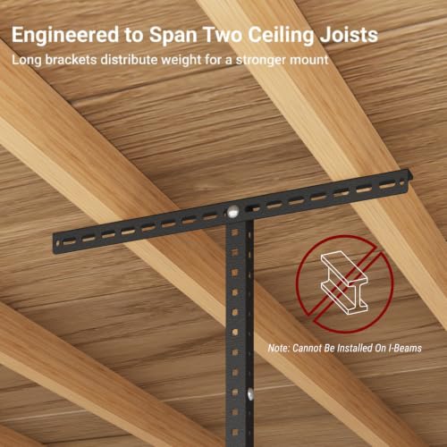 FLEXIMOUNTS 4x8 Overhead Garage Ceiling Storage Rack Adjustable, Hammertone - color: Hammertone, size: 4x8 ft