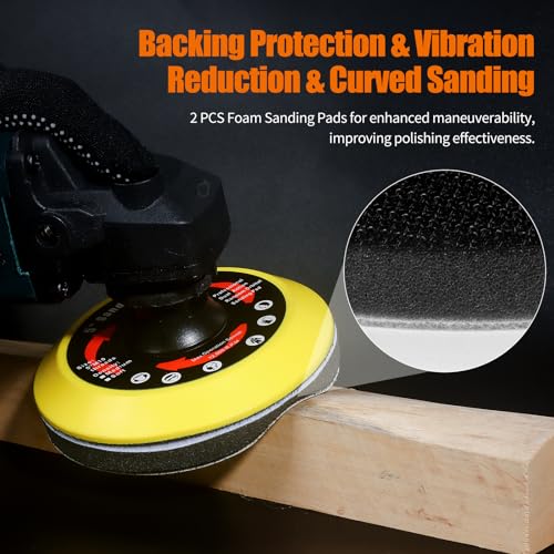 Pomsare 114PCS Angle Grinder Sanding Discs Polishing Pad Kit, 5 Inch Hook and Loop Foam Backing Pad, Drill Sanding Angle Grinder Attachments with 5/8-11 Threads for Metal Wood Grinding 40-1000 Grits - style: Premium 5 Inch 114 PCS