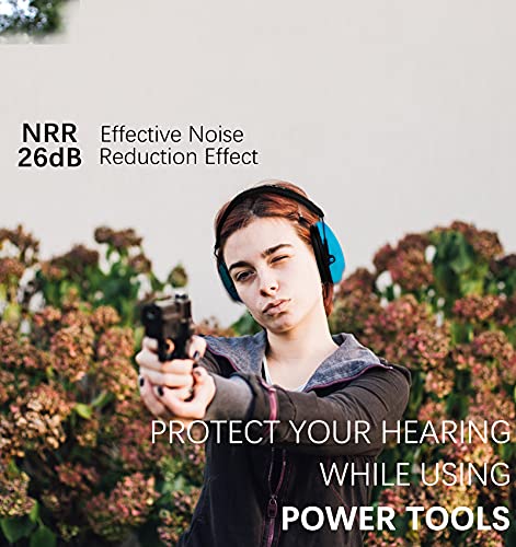 PROHEAR 016 NRR 26dB Shooting Ear Protection, Slim Passive Earmuffs - color: Blue