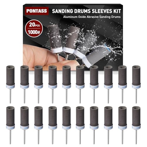 20 Pcs 1000 Grit Sanding Drums for Rotary Dremel Tool - size: 1000 Grits