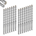 Geinxurn 1/2" x 8" SDS Plus Rotary Hammer Drill Bits, 15PCS Double Thread Masonry Drill Bits Set Carbide Tipped, Drilling in Brick, Stone and Concrete, Cement Walls - size: SDSBIT010208-015