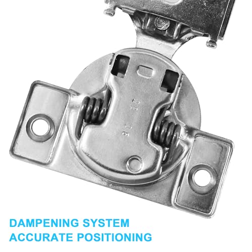 1/2 Inch Overlay Soft Close Cabinet Hinges, 6 Pack Slow Soft Close Hinges for Kitchen Cabinets Satin Nickel Hidden Self Closing Kitchen Cabinet Hinges - size: 1/2 inch Overlay