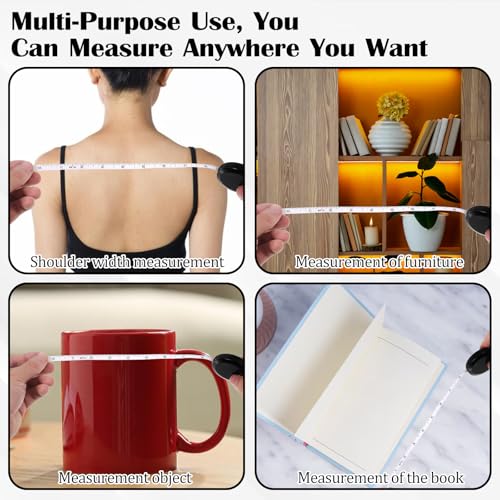 50 Pack Retractable Tape Measure for Sewing Soft Fabric Measuring Tape for Body Measurements Double Scales Rulers or Body Tailor Cloth Knitting Craft Weight Loss