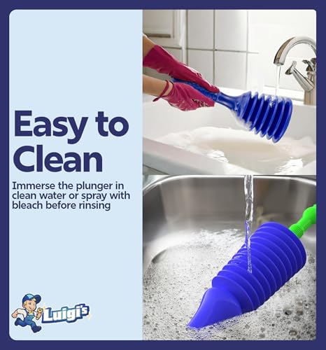 Luigi's Toilet & Sink Plunger Set - Blue - color: Blue - Toilet and Sink Set