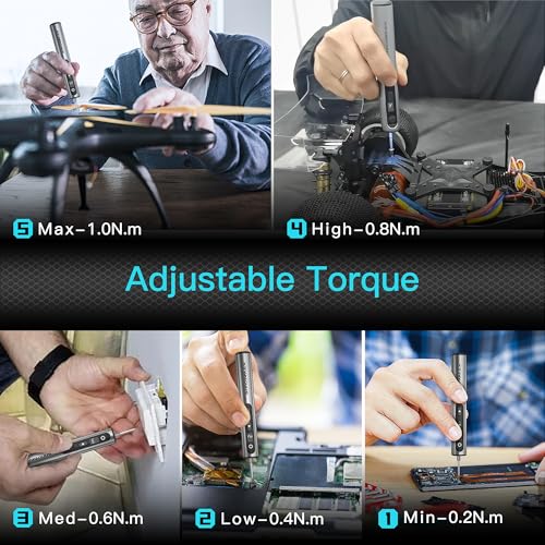 AM ARROWMAX Mini Electric Screwdriver & Electric Drill, 2 in 1 Tool Set, Drilling Adapter, 600RPM, Precision Screwdriver, 70 Bit, 5 Torque Settings, Power Screwdriver for Phones Watch Laptops - style: M1D