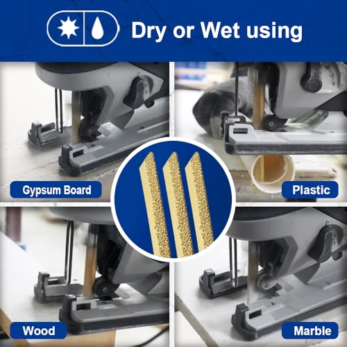 SHDIATOOL 1-Piece 4 in. Diamond Jig Saw Blades for Tile Ceramic Brick Marble with T-Shank 46 Grit - style: 1-Piece Pack,4 In.