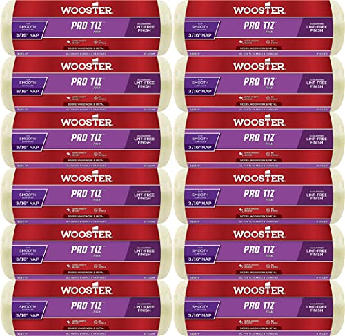 Wooster Brush R265-9 Pro Tiz 9 Inch, 3/16 Inch Nap Foam Roll - Pack of 12