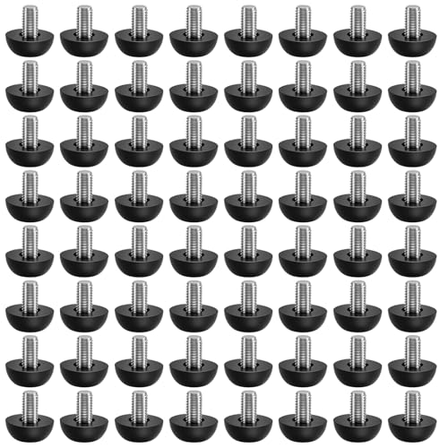 64Ps M8 Thread Stainless Steel Adjustable Leveling Feet - color: 64pcs