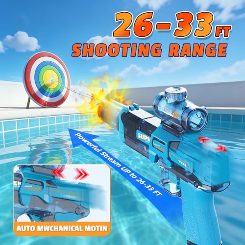 4Pcs Electric Water Gun for Kids Adults, Water Guns Squirt Gun - style: Backpack