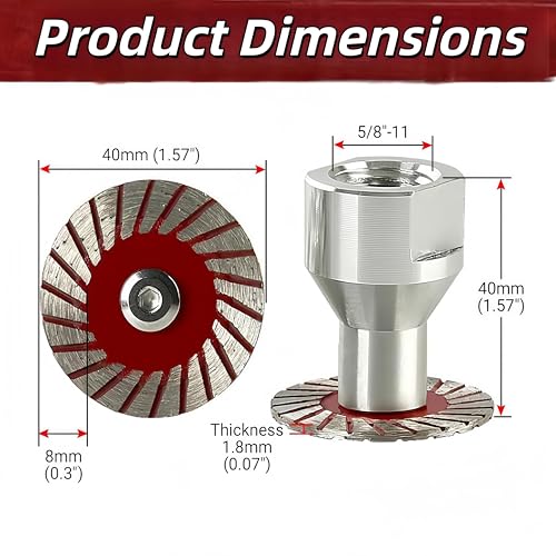 1.57" Professional Diamond Saw Blades Set for Angle Grinder, Precision