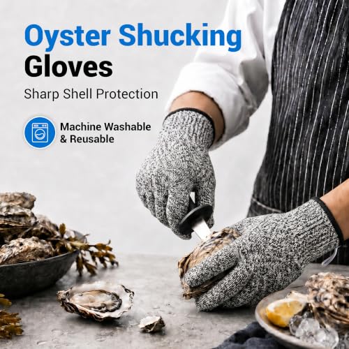 A5 Cut Resistant Gloves, Food Grade Kitchen Safety Gloves - color: Dark Gray, size: Small