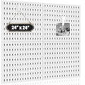 AKTOP Modular Plastic Peg Board Wall Organizer, 4 Pack, 12"x12", White - color: 12inch-White