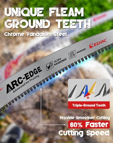 EZARC Arc Edge Reciprocating Saw Blades, 12-Inch 6TPI for Pruning, 3-Pack - size: 12 Inch