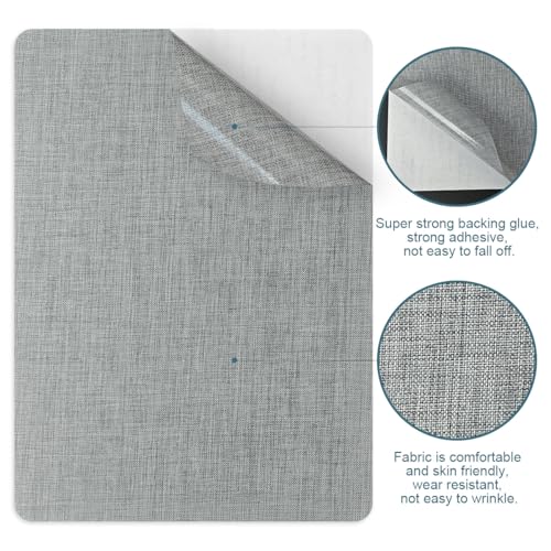 WILDREEDS 2 Pcs 8 x11 Inch Linen Repair Patches, Self-Adhesive Fabric Patch for Sofas, Couch, Furniture,Tote Bags, Car Seats (Beige Grey) - color: Beige Grey