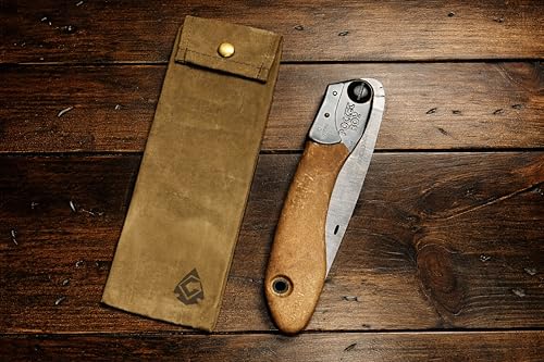 Campcraft Outdoors Bushcraft Pruning Saw Pouch, Silky Saw Sheath, Waxed Canvas Tool Bag (9" Pouch) - size: 9 inch