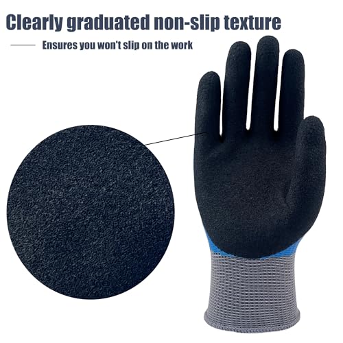 DongChu Insulated Electrician Gloves 1000V Coated Work Gloves for Electrical Maintenance, Non-slip Prevent Shock, Home Repair, Outlet Replacement, DIY Projects, Large