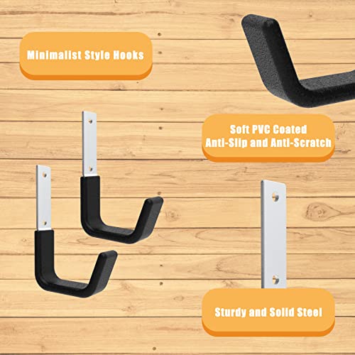 Heavy Duty Garage Utility Hooks, Wall Mount Ladder Hangers, 2S - size: 2 Small